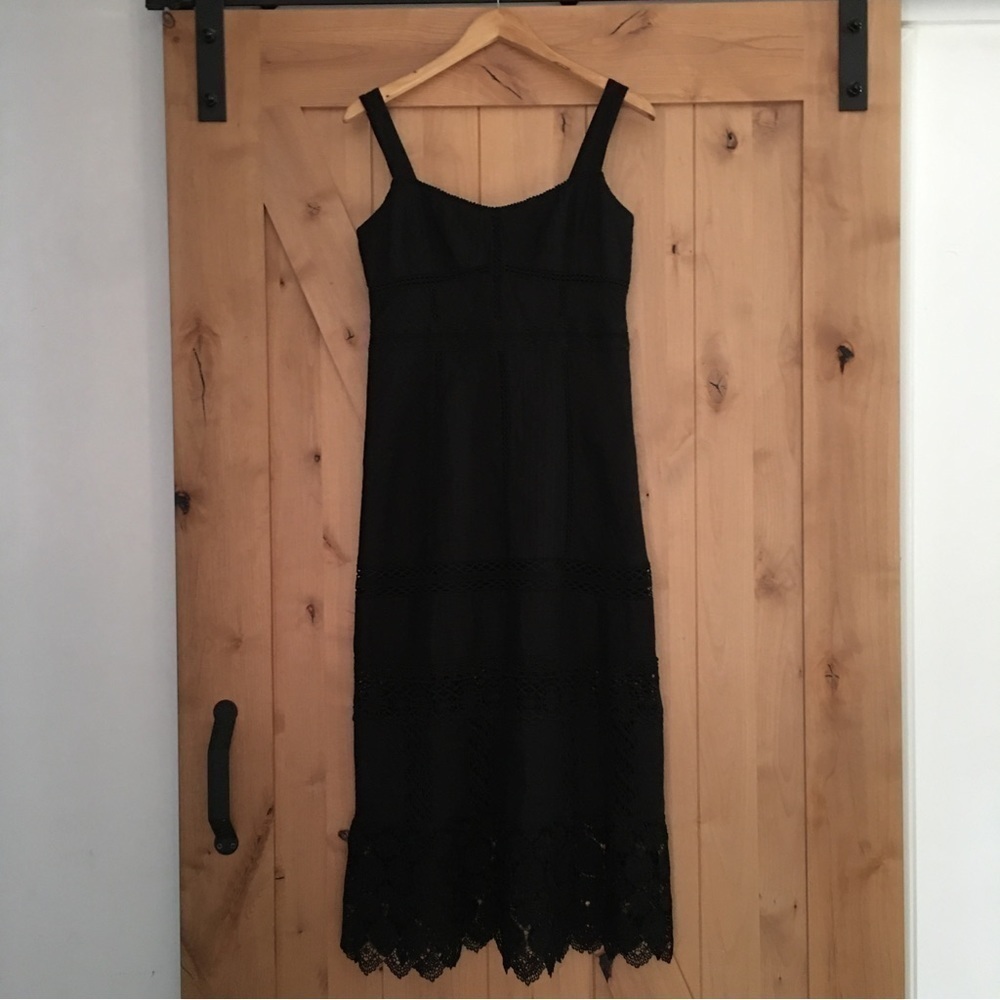 NANETTE LEPORE Sleeveless Lace Overlay Sheath Dress Black Size 4